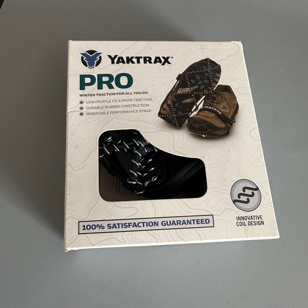 Yaktrax Pro Winter Traction Cleats for Snow and Ice Black Size Medium M New